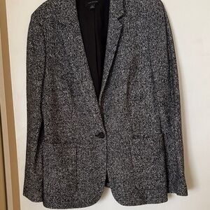 Ann Taylor Black and Gray Blazer